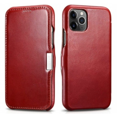 iCarer Vintage Series Side-Open Δερμάτινη Θήκη iPhone 11 Pro - Red (RIX1107-RD)