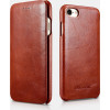 iCarer Vintage Series Curved Edge - Δερμάτινη Θήκη Apple iPhone SE 2022 / 2020 / 8 / 7 - Brown (RIP701-BN)
