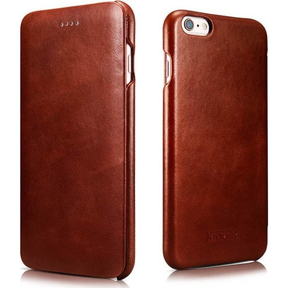 iCarer Vintage Series Curved Edge - Δερμάτινη Θήκη iPhone 6 Plus / 6S Plus - Brown (RIP6015-BN)