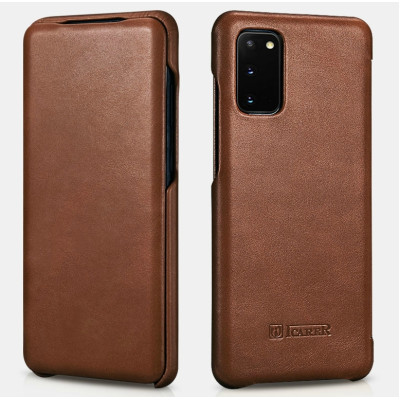 iCarer Vintage Series Curved Edge - Δερμάτινη Θήκη Samsung Galaxy S20 - Brown (RS992012-BN)