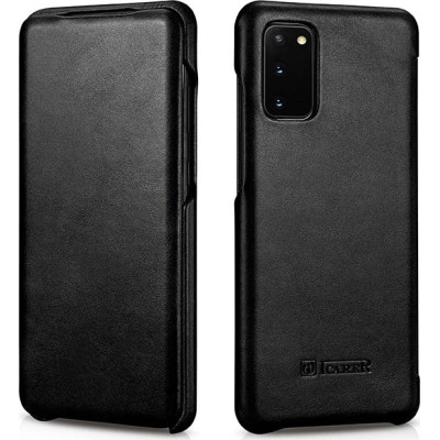 iCarer Vintage Series Curved Edge - Δερμάτινη Θήκη Samsung Galaxy S20 - Black (RS992012-BK)