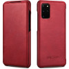 iCarer Vintage Series Curved Edge - Δερμάτινη Θήκη Samsung Galaxy S20 Plus - Red (RS992007-RD)