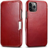 iCarer Vintage Series Side-Open Δερμάτινη Θήκη iPhone 11 Pro Max - Red (RIX1109-RD)