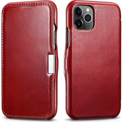 iCarer Vintage Series Side-Open Δερμάτινη Θήκη iPhone 11 Pro Max - Red (RIX1109-RD)