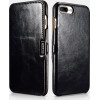 iCarer Vintage Series Side-Open Δερμάτινη Θήκη iPhone 7 Plus / 8 Plus - Black (RIP7002-BK)