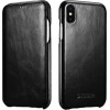 iCarer Vintage Series Curved Edge Folio - Δερμάτινη Θήκη iPhone XS Max - Black (RI902-BΚ)