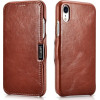 iCarer Vintage Series Side-Open Δερμάτινη Θήκη iPhone XR - Brown (RI903-BN)