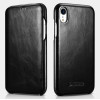 iCarer Vintage Series Curved Edge Folio - Δερμάτινη Θήκη iPhone XR - Black (RI901-BK)