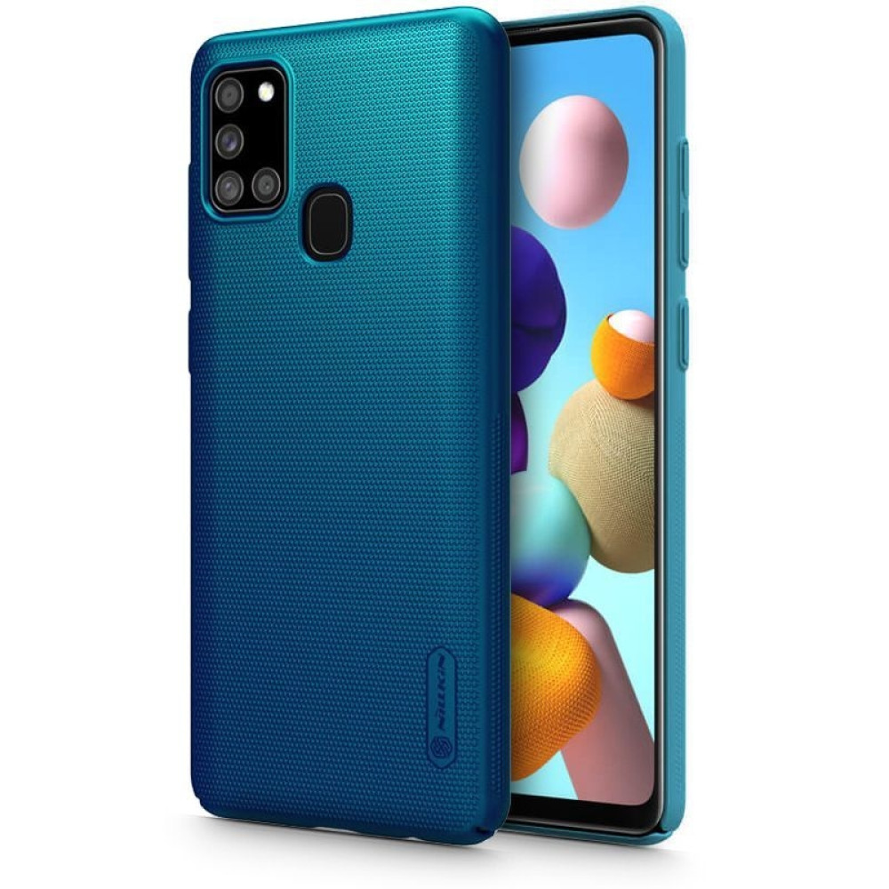 Nillkin Θήκη Super Frosted Shield Samsung Galaxy M31 & Kickstand - Peacock Blue (71534)