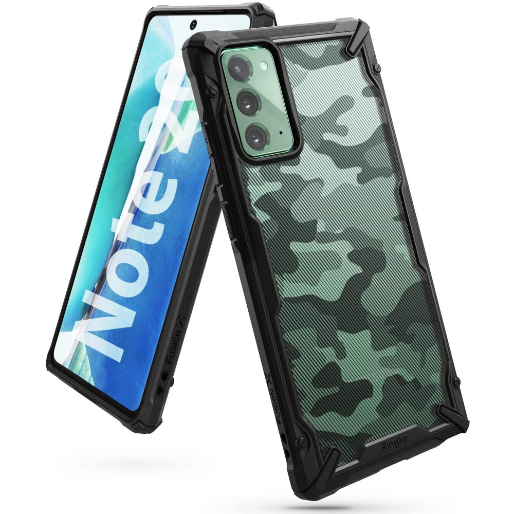 Ringke Fusion X Θήκη Σιλικόνης Samsung Galaxy Note 20 - Camo Black (71593)