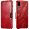 iCarer Vintage Series Side-Open Δερμάτινη Θήκη iPhone XR - Red (RI903-RD)