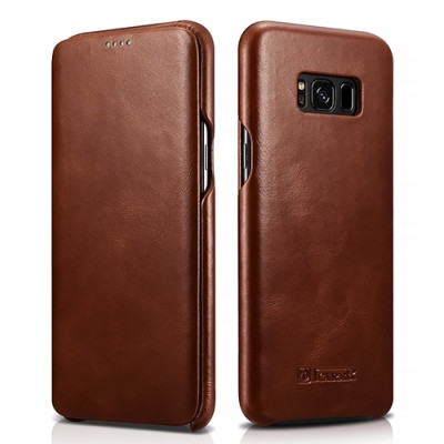 iCarer Vintage Series Curved Edge - Δερμάτινη Θήκη Samsung Galaxy S8 Plus - Brown (RS991001)