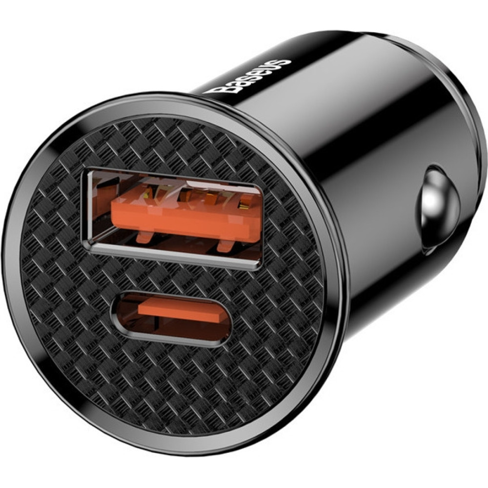 Baseus Car Charger PD/QC - Φορτιστής Αυτοκινήτου με 1xUSB / 1xType-C - 30W - Black (CCYS-A01)