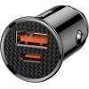Baseus Car Charger PD/QC - Φορτιστής Αυτοκινήτου με 1xUSB / 1xType-C - 30W - Black (CCYS-A01)