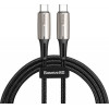 Baseus Water Drop-Shaped Lamp Cable - Καλώδιο Φόρτισης και Μεταφοράς Δεδομένων 60W Type-C σε Type-C - 100cm - Black - 2 Έτη Εγγύηση (CATSD-J01)