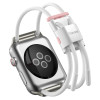 Baseus Let's Go Rope Λουράκι Κορδόνι Apple Watch Ultra/SE/11/10/9/8/7/6/5/4 (49/46/45/44mm) - White (LBAPWA4-B24)
