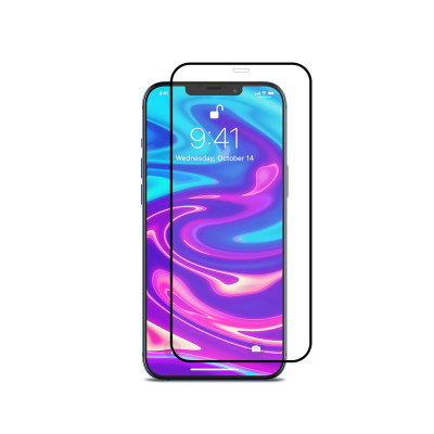 Vivid Full Face Tempered Glass - Αντιχαρακτικό Γυαλί Οθόνης Apple iPhone 12 Pro Max - Black (VITEMP140BK)