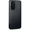 iCarer Grained Series Δερμάτινη Smart Flip Θήκη Huawei P40 - Black (XHP40003-BK)