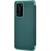 iCarer Grained Series Δερμάτινη Smart Flip Θήκη Huawei P40 Pro - Green (XHP40004-GN)