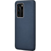 iCarer Grained Series Δερμάτινη Σκληρή Θήκη Huawei P40 - Royal Blue (XHP40005-BU)