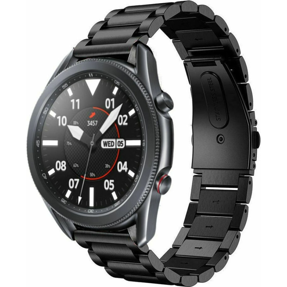 Tech-Protect Μεταλλικό Λουράκι (22mm) Stainless Samsung Galaxy Watch 3 45mm - Black (0795787713495)
