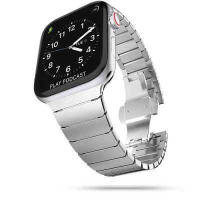Tech-Protect Μεταλλικό Λουράκι Linkband - Apple Watch Ultra2/Ultra1/SE/10/9/8/7/6/5/4 (49/46/45/44mm) - Silver (5906735412758)