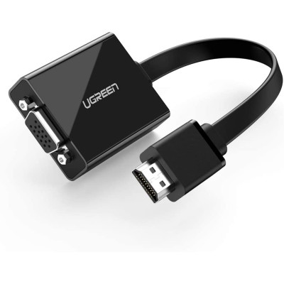 Ugreen Αντάπτορας HDMI σε VGA με Υποδοχές 3.5mm Jack Ήχου & Micro USB - Black (40248)