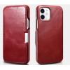 iCarer Vintage Series Side-Open Δερμάτινη Θήκη Apple iPhone 12 mini - Red (RIX1209-RD)
