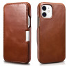 iCarer Vintage Series Side-Open Δερμάτινη Θήκη Apple iPhone 12 mini - Brown (RIX1209-BN)