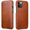 iCarer Vintage Series Curved Edge - Δερμάτινη Θήκη Apple iPhone 12 / 12 Pro - Brown (RIX1201-BN)