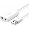 Ugreen Εξωτερική Κάρτα Ήχου USB 2.0 με Mic - White (30143)