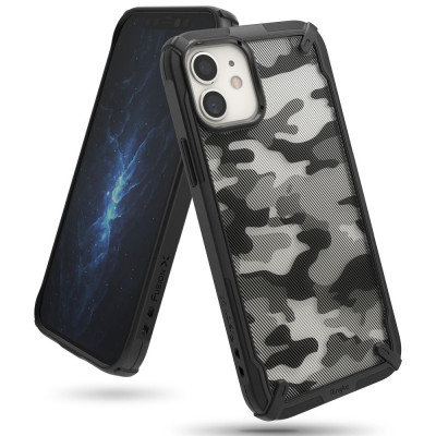 Ringke Fusion-X Θήκη Apple iPhone 12 mini - Camo Black (8809758100848)