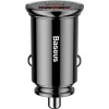 Βaseus Circular Car Charger PD - Φορτιστής Αυτοκινήτου - USB / Type-C - 30W - Black (CCALL-YS01)
