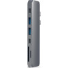 Satechi Type-C Pro Hub Αντάπτορας για Macbook - Με 2x Type-C / 1x 4K HDMI / 1x Type-C PD / 2x USB-A / 1x Type-C 5 Gbps / 1x microSD - Space Gray (ST-CMBPM)