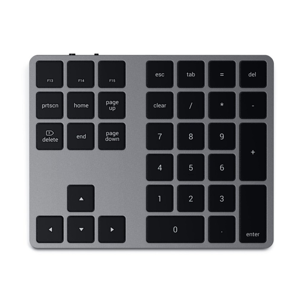 Satechi Aluminum Extended Wireless Keypad - Αριθμητικό Πληκτρολόγιο Αλουμινίου Bluetooth - Space Grey (ST-XLABKM)