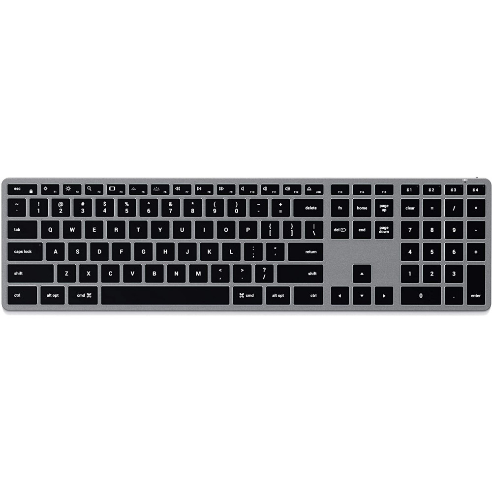 Satechi Slim X3 Bluetooth Backlit Keyboard για Mac - Ασύρματο Bluetooth Πληκτρολόγιο Αλουμινίου - Space Grey (ST-BTSX3M)
