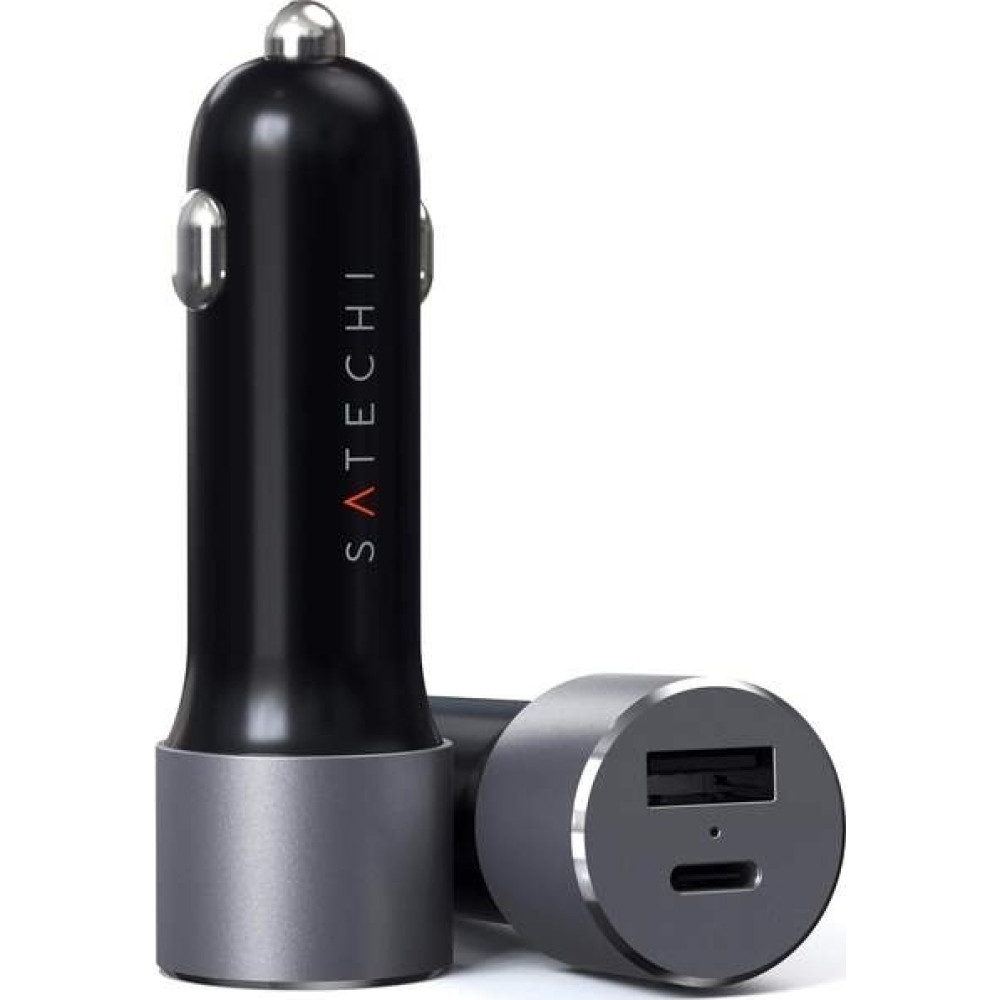 Satechi Φορτιστής Αυτοκινήτου - Με USB-A x1  / Type-C PD x1 - 72W - Space Gray (ST-TCPDCCM)