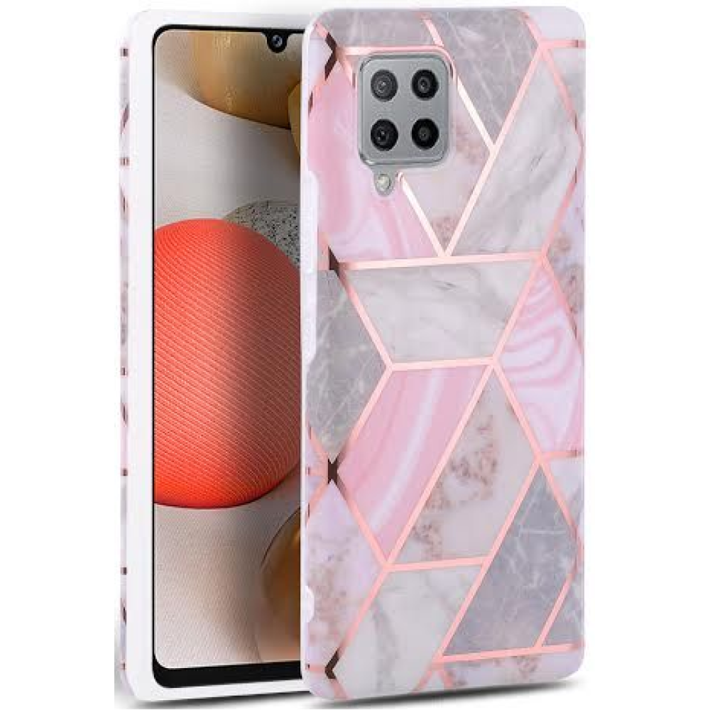 Tech-Protect Θήκη Σιλικόνης Marble - Samsung Galaxy A42 5G - Pink (6216990208881)