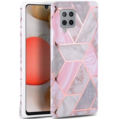 Tech-Protect Θήκη Σιλικόνης Marble - Samsung Galaxy A42 5G - Pink (6216990208881)