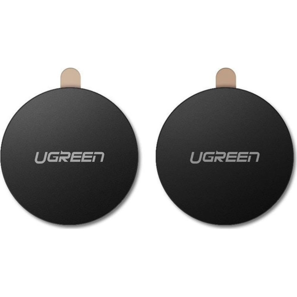 Ugreen Αυτοκόλλητες Μεταλλικές Πλάκες για Μαγνητική Βάση Αυτοκινήτου - 2 Τεμάχια - Black (30836)