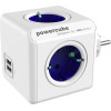 Allocacoc PowerCube Original USB - Πολύπριζο Με 4 Υποδοχές - 2 Θύρες USB - Blue - 2 Έτη Εγγύηση (1202BL/DEOUPC)