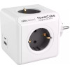 Allocacoc PowerCube Original USB A + C - Πολύπριζο Με 4 Υποδοχές & 1x USB-A / 1x Type-C - Grey - 2 Έτη Εγγύηση (10432/DEOUAC)