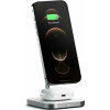 Satechi 2 in 1 Magnetic Wireless Charging Stand - Μαγνητική Βάση Φόρτισης για τα iPhone 16 / 15 / 14 / 13 / 12 & Airpods - Space Grey (ST-WMCS2M)