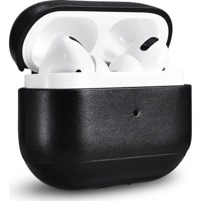 iCarer Vintage Δερμάτινη Θήκη για Apple AirPods Pro 1st Gen - Black (IAP045-BK)