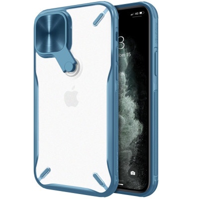 Nillkin Cyclops Case - Σκληρή Θήκη με Κάλυμμα για την Κάμερα & Kickstand - Apple iPhone 12 / 12 Pro - Blue (6902048206410)