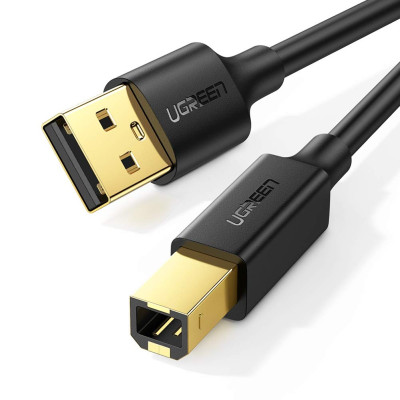 Ugreen Printer Cable - Καλώδιο Εκτυπωτή - USB-A (male) σε USB Β 2.0 (male) - 150cm - Black (10350)
