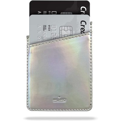 Puro Universal Eco-Leather Wallet - Πορτοφόλι Shiny Holo Pocket - Silver (POCKET01-IRI)