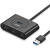 Ugreen USB 3.0 Hub 4 in 1- Αντάπτορας USB (male) σε 4 x USB (female) - 50cm - Black (20290)