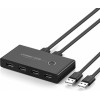 Ugreen USB 2.0 Switch Box - Αντάπτορας 2x USB (male) σε 4x USB (female) - Black (30767)