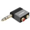 Ugreen Αντάπτορας 6.35mm (male) σε 2RCA (female) - Black (40846)